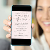 Hochzeitsempfang Foto Save the Date rosa Ankündigung