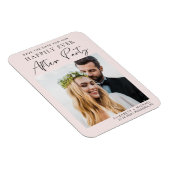 Hochzeitsempfang Foto Save the Date rosa Magnet (Rechte Seite)