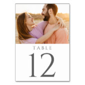 Hochzeitsempfang Foto Tischnummer (Rückseite)