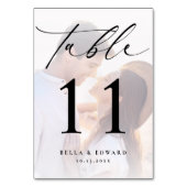 Hochzeitsempfang Foto Tischnummer (Rückseite)