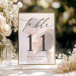 Hochzeitsempfang Foto Tischnummer