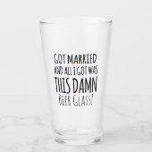 Hochzeitsempfang Funny Personalisiert Beer Brille Glas (Vorderseite)