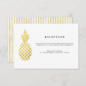Hochzeitsempfang für Ananas Begleitkarte (Vorne/Hinten)