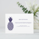 Hochzeitsempfang für Ananas Einladung (Stehend Vorderseite)