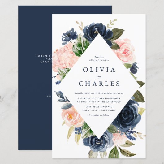 Hochzeitsempfang für Blume der Marine und für Hoch (Vorne/Hinten)