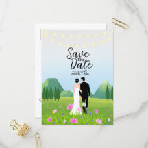 Hochzeitsempfang für Braut und Groom Postcard