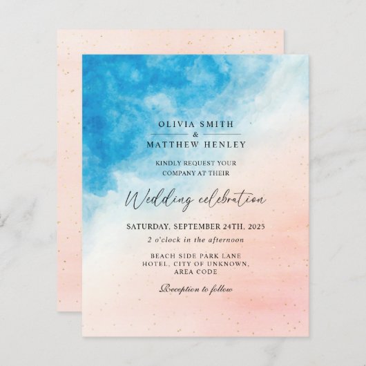 Hochzeitsempfang für das Meer (Vorne/Hinten)