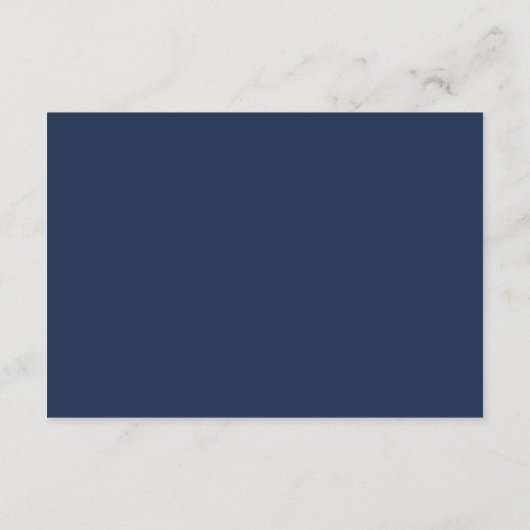 Hochzeitsempfang für die blaue Navy Begleitkarte (Rückseite)