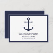 Hochzeitsempfang für die blaue Navy Einladung (Vorne/Hinten)