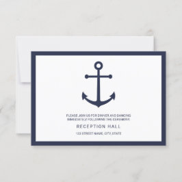 Hochzeitsempfang für die blaue Navy Einladung