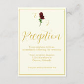 Hochzeitsempfang für die Elfenbeingoldene Rose Begleitkarte (Vorderseite)