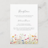 Hochzeitsempfang für die Wiesenfarben der Wildblum Begleitkarte (Vorderseite)