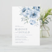 Hochzeitsempfang für Duestblumen Einladung (Stehend Vorderseite)