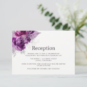 Hochzeitsempfang für Flora und Fauna Begleitkarte (Stehend Vorderseite)