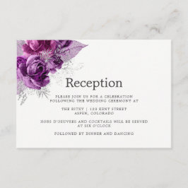 Hochzeitsempfang für Flora und Fauna Begleitkarte