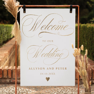 Hochzeitsempfang für Foto-Kalligrafie Poster