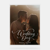 Hochzeitsempfang für Fotos Acrylschild (Vorderseite)