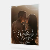 Hochzeitsempfang für Fotos Acrylschild (Winkel)