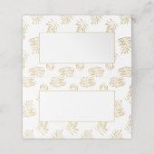 Hochzeitsempfang für Hochzeitsgäste mit Tischkarte Platzkarte (Außenseite Aufgefaltet)