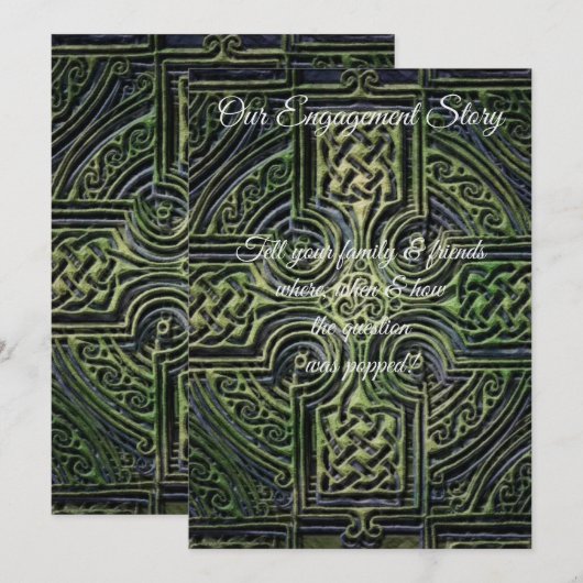 Hochzeitsempfang für keltische Knüpfarbeit Einladung (Vorne/Hinten)