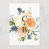 Hochzeitsempfang für Korallenriffe Begleitkarte (Rückseite)