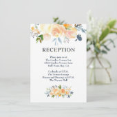 Hochzeitsempfang für Korallenriffe Begleitkarte (Stehend Vorderseite)