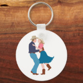 Hochzeitsempfang für lässigen Western Schlüsselanhänger (Vorderseite)