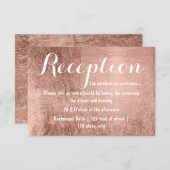 Hochzeitsempfang für Luxus-Imitate Rose Begleitkarte (Vorne/Hinten)