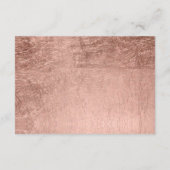 Hochzeitsempfang für Luxus-Imitate Rose Begleitkarte (Rückseite)