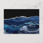 Hochzeitsempfang für Marine und Silver Agate Begleitkarte (Rückseite)