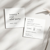 Hochzeitsempfang für moderne Schreibmaschine Einladung