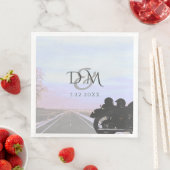 Hochzeitsempfang für Motorräder Serviette (Beispiel)