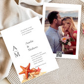 Hochzeitsempfang für Muscheln am Strand Einladung