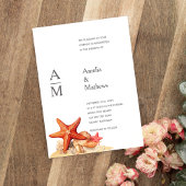 Hochzeitsempfang für Muscheln am Strand Einladung