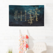 Hochzeitsempfang für Navy Blue & Aquamarin Waterco Banner (Insitu)