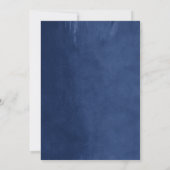 Hochzeitsempfang für Navy String Lights Einladung (Rückseite)