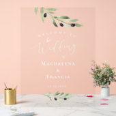 Hochzeitsempfang für Olivenhaine Acrylschild (Hochzeit)