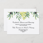 Hochzeitsempfang für Olivenzweig Einladung (Vorne/Hinten)