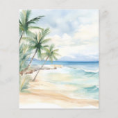 Hochzeitsempfang für Palmen am Strand (Rückseite)