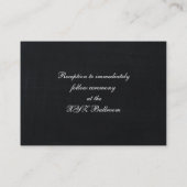 Hochzeitsempfang für Pfauenpfauchen Begleitkarte (Rückseite)