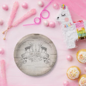 Hochzeitsempfang für Rustikale Hirsche und Zweige Pappteller (Party)