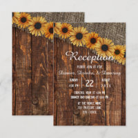 Hochzeitsempfang für rustikales Holz und Burlap-So