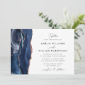 Hochzeitsempfang für Schiffe und Rose Einladung (Stehend Vorderseite)