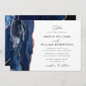 Hochzeitsempfang für Schiffe und Rose Einladung (Vorne/Hinten)