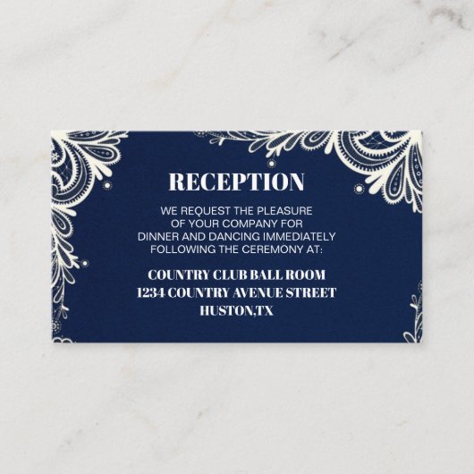 Hochzeitsempfang für Seeschiffe Begleitkarte (Vorderseite)