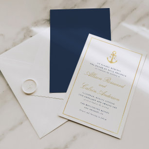 Hochzeitsempfang für Seeschiffe Einladung