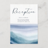 Hochzeitsempfang für Seewellen Nautische Monogramm Begleitkarte (Vorderseite)