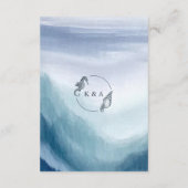 Hochzeitsempfang für Seewellen Nautische Monogramm Begleitkarte (Rückseite)