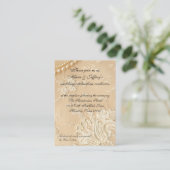 Hochzeitsempfang für Spitzen und Perlen Begleitkarte (Stehend Vorderseite)