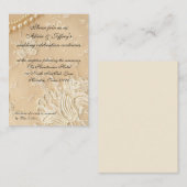 Hochzeitsempfang für Spitzen und Perlen Begleitkarte (Vorne/Hinten)